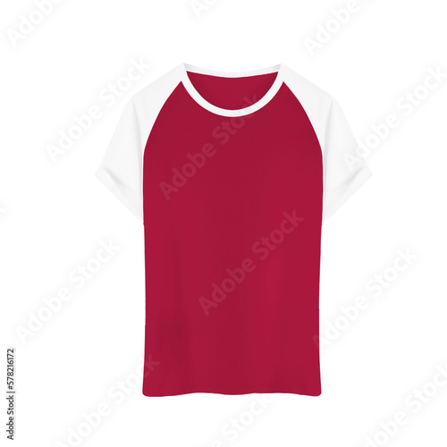 red t shirt isolated on white