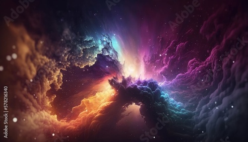 Abstract galaxy space background generated by AI technology