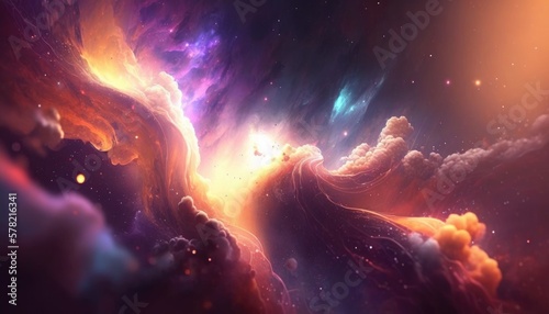 Abstract galaxy space background generated by AI technology