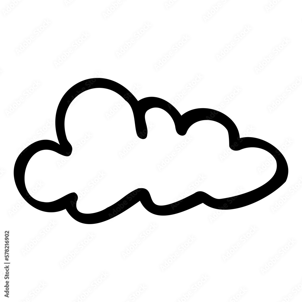 Vector hand drawn doodle element. Graphic doodle cloud Vector hand drawn doodle element. Graphic doodle cloud