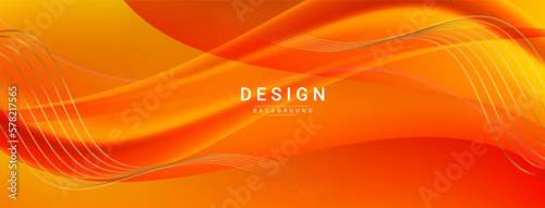 abstract orange background with waves