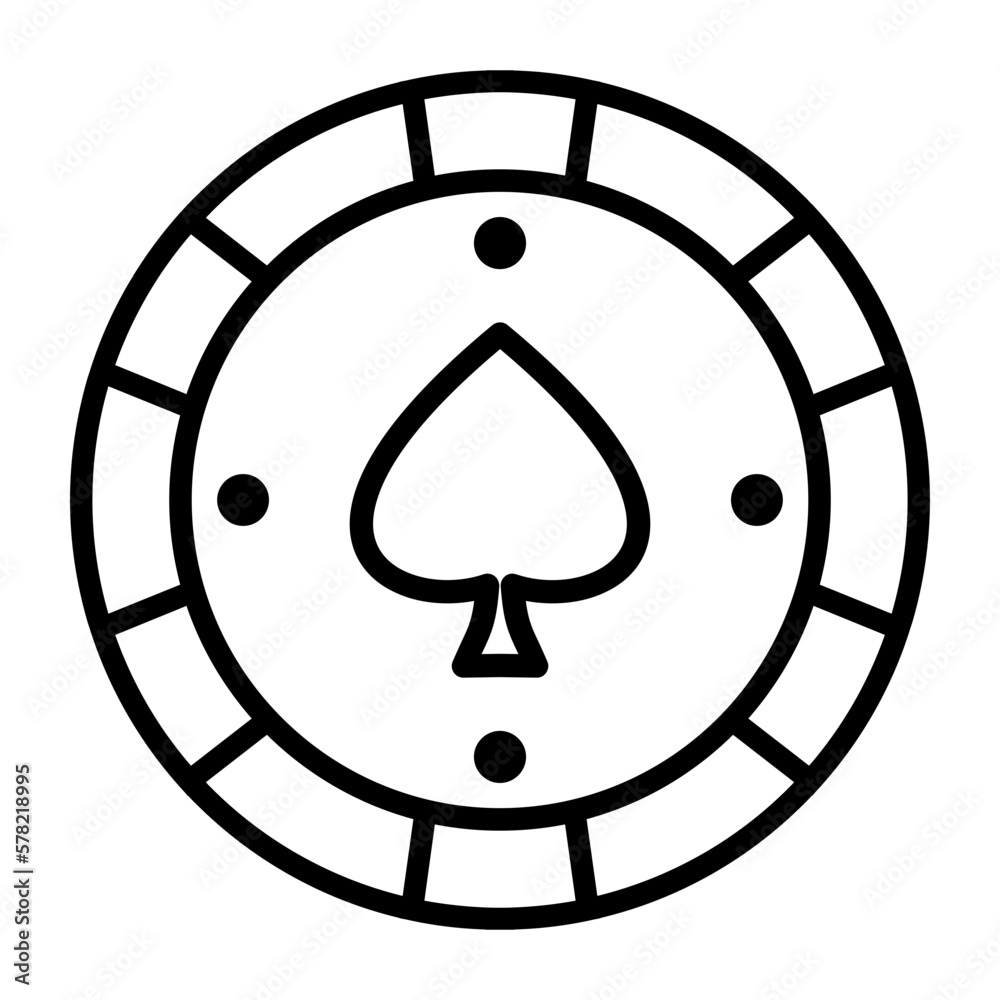 Outline Casino Chips