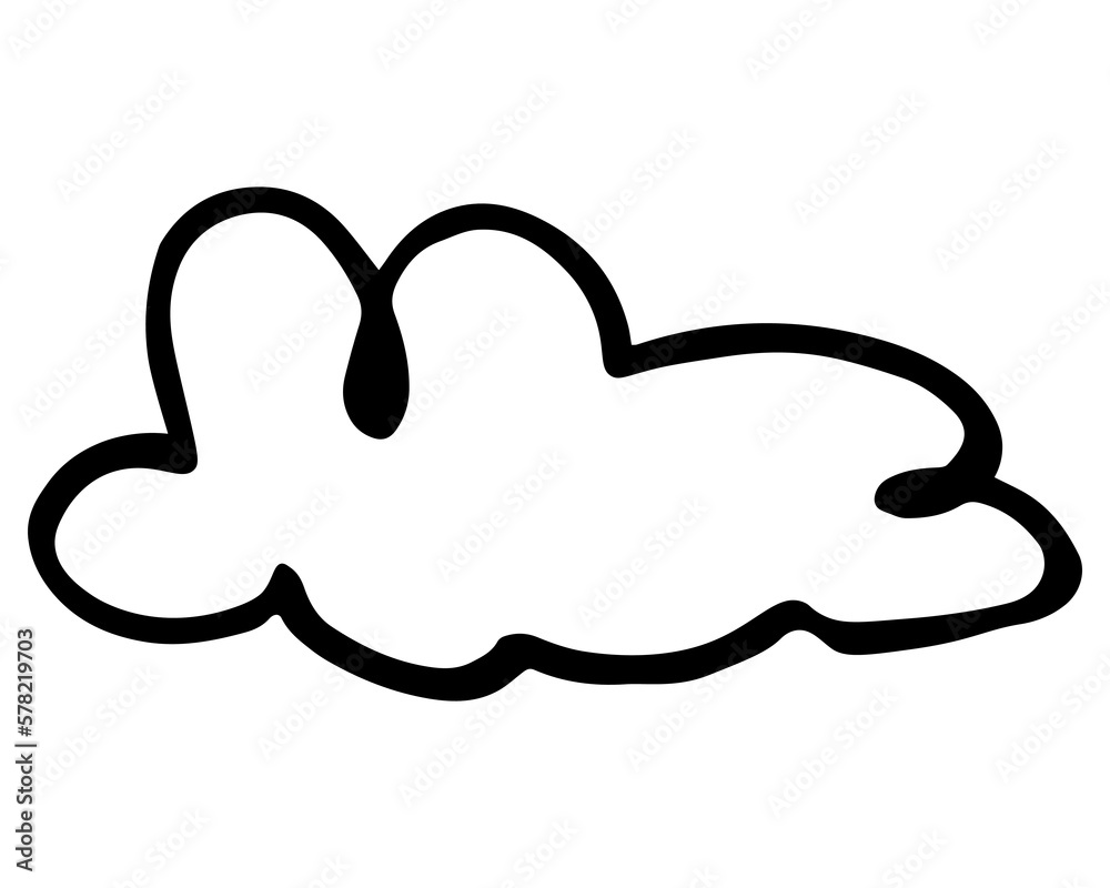 Vector hand drawn doodle element. Graphic doodle cloud. Design decorative frame or bubble Vector hand drawn doodle element. Graphic doodle cloud. Design decorative frame or bubble