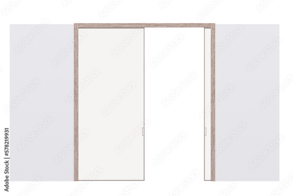 interior doors isolate on a transparent background, interior furniture, 3D illustration, cg render interior doors isolate on a transparent background, interior furniture, 3D illustration, cg render
