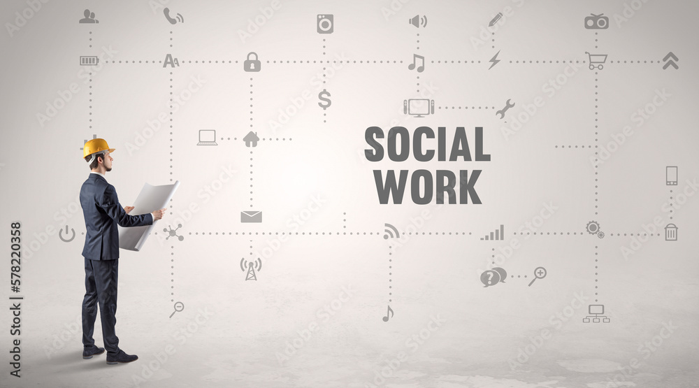 Engineer working on a new social media Engineer working on a new social media