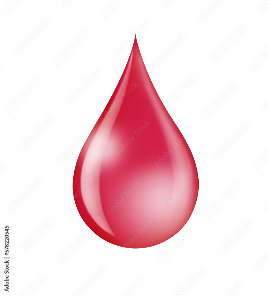 Red drop isolated on white background. Vector, illustration. Red drop isolated on white background. Vector, illustration.