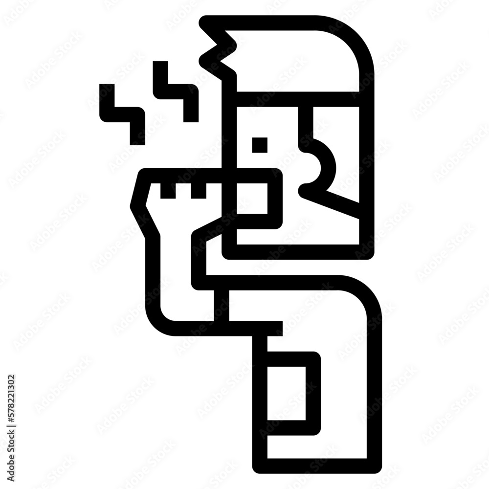 cough line icon style cough line icon style