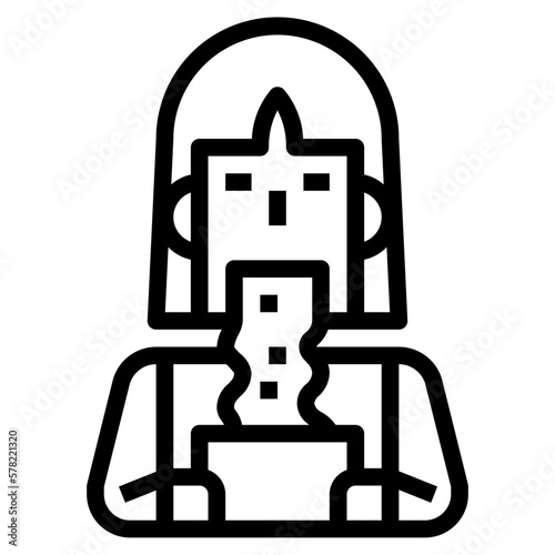 vomit line icon style