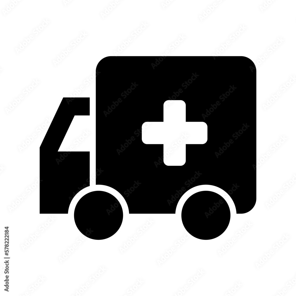 ambulance icon or logo isolated sign symbol vector illustration - high quality black style vector icons
