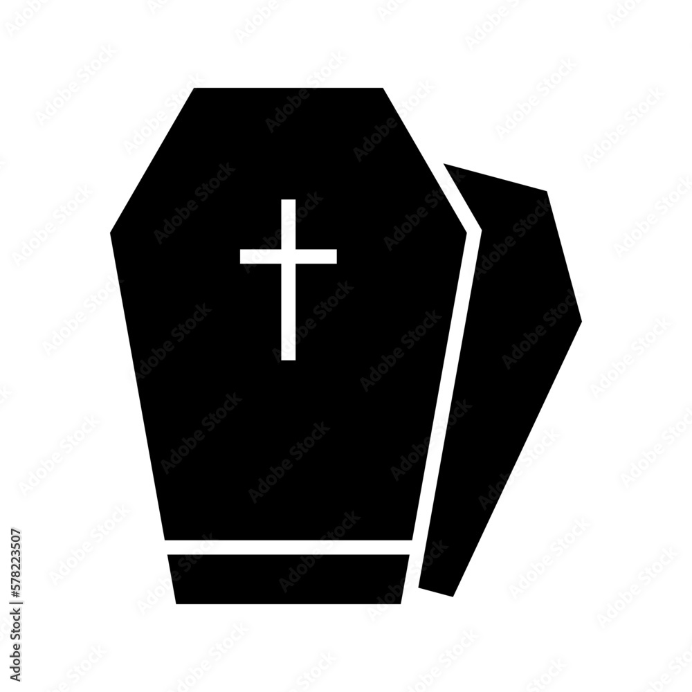 Fototapeta premium coffin icon or logo isolated sign symbol vector illustration - high quality black style vector icons 