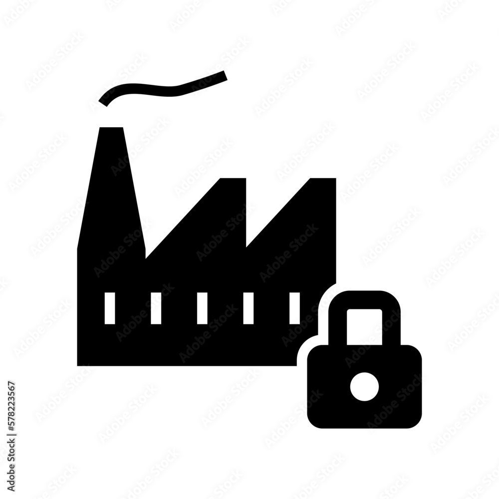 company lock icon or logo isolated sign symbol vector illustration - high quality black style vector icons
