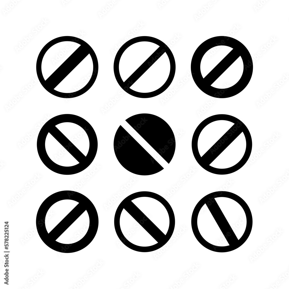 forbidden icon or logo isolated sign symbol vector illustration - high quality black style vector icons
