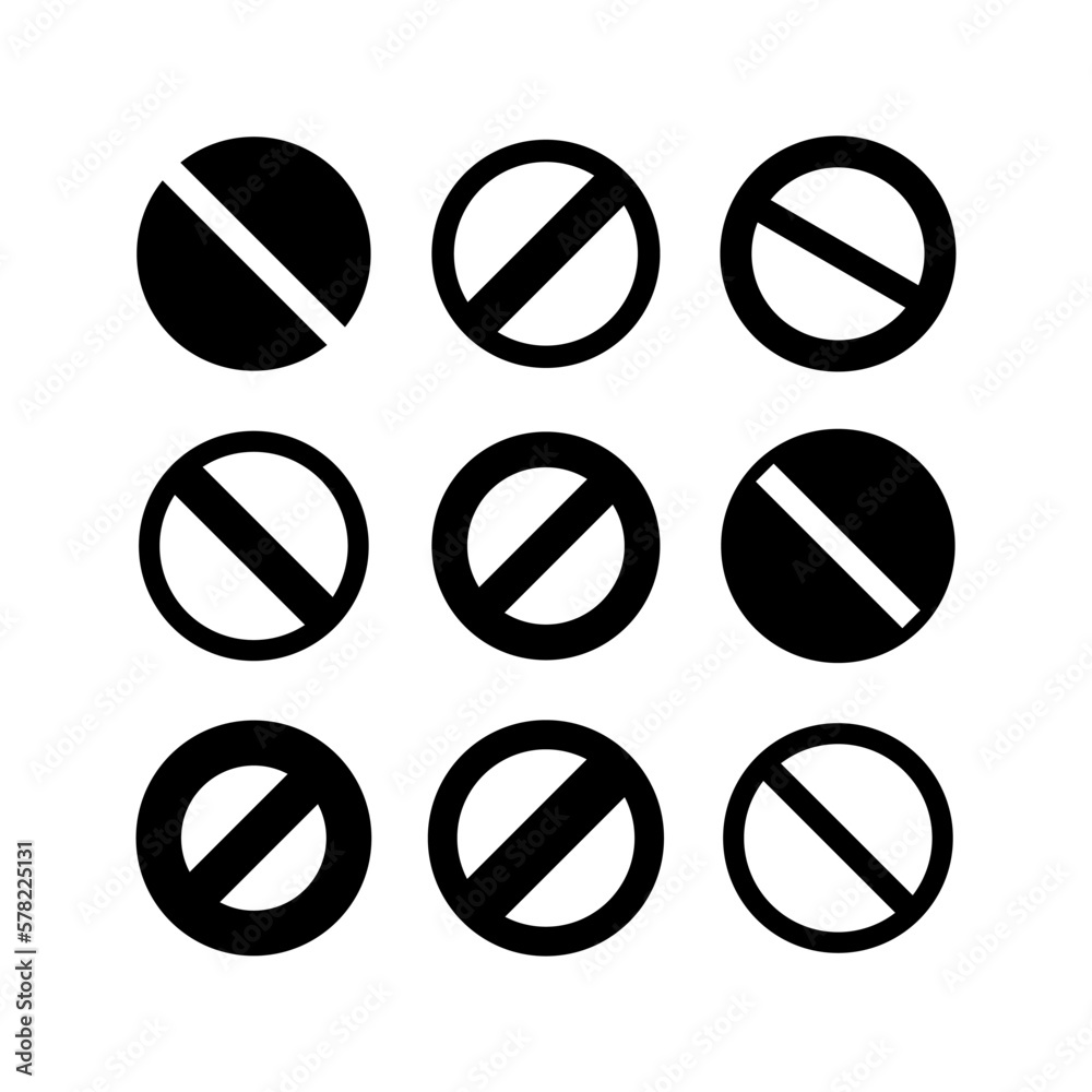 forbidden icon or logo isolated sign symbol vector illustration - high quality black style vector icons
