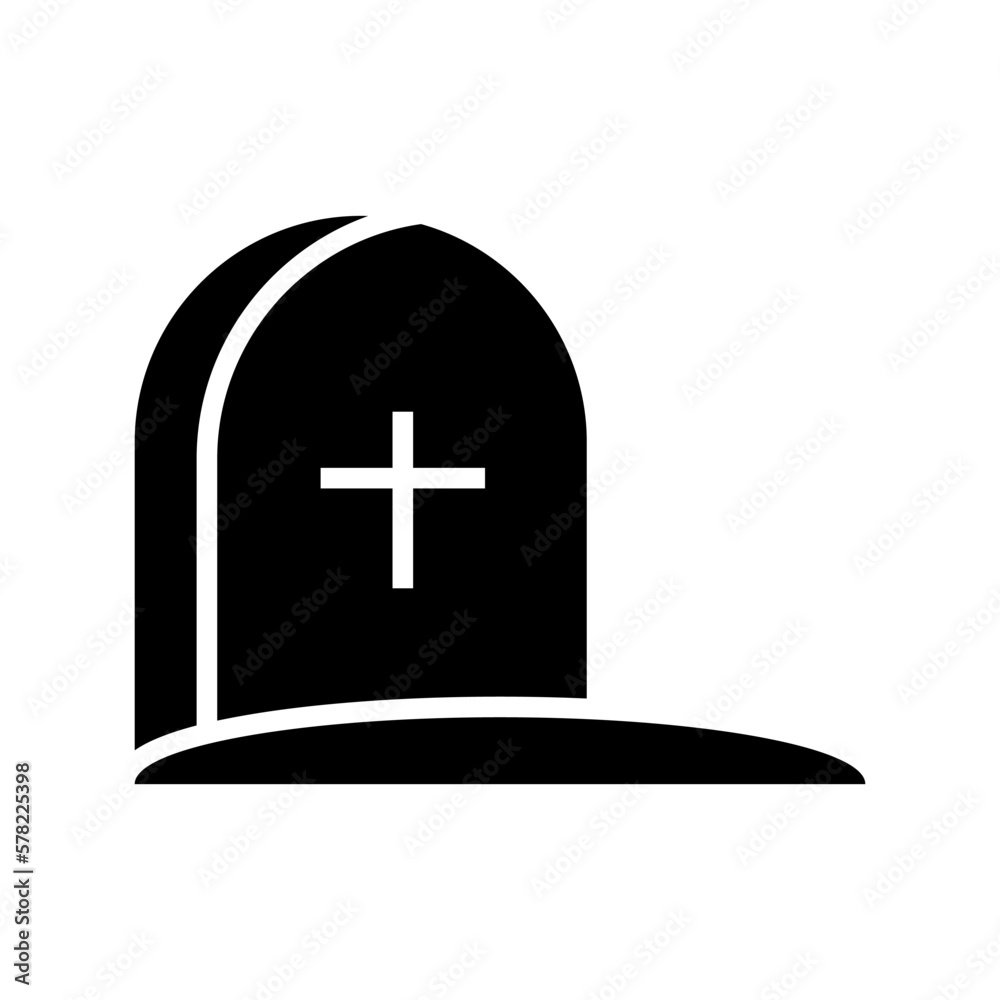 Obraz premium grave icon or logo isolated sign symbol vector illustration - high quality black style vector icons 