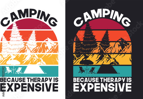 Camping T Shirt Design, Outdoor T-Shirt Design