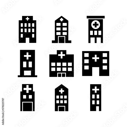 hospital icon or logo isolated sign symbol vector illustration - high quality black style vector icons 