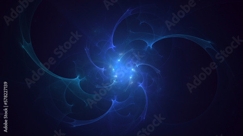 3D rendering abstract multicolor technology fractal light background