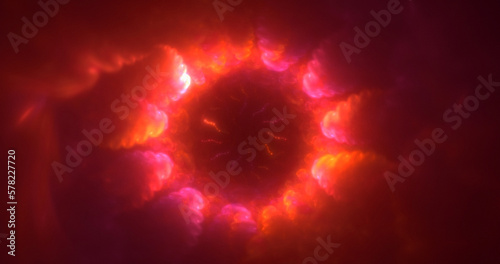 3D rendering abstract round light background