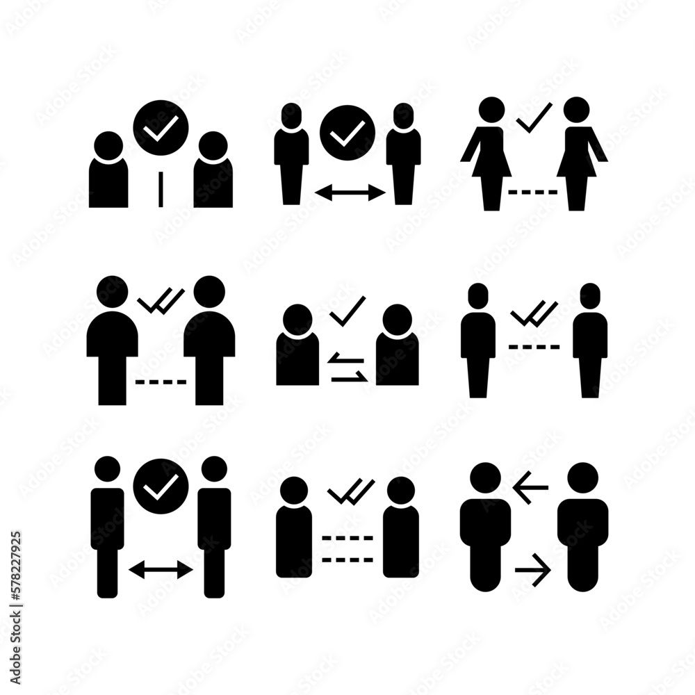 social distancing icon or logo isolated sign symbol vector illustration - high quality black style vector icons
social distancing icon or logo isolated sign symbol vector illustration - high quality black style vector icons