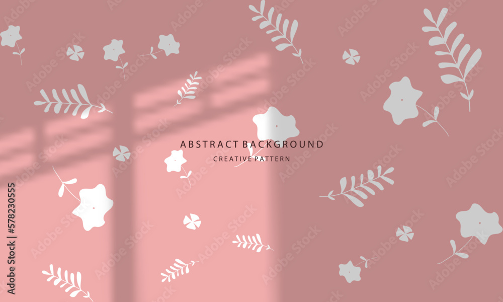 Naklejka premium Abstract Background Geometric Gradient Flower Handdrawn Simple Cute Attractive Pink Pastel EPS 10