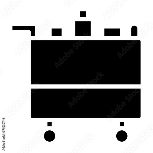 Vector Design Airplane Food Trolley Icon Style
