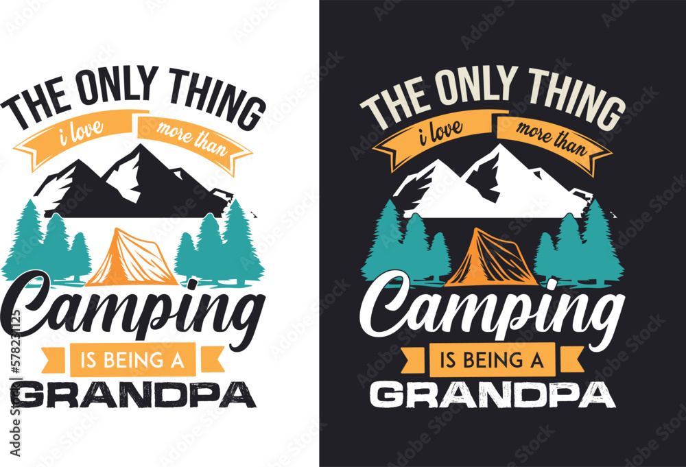 Camping T Shirt Design, Outdoor T-Shirt Design