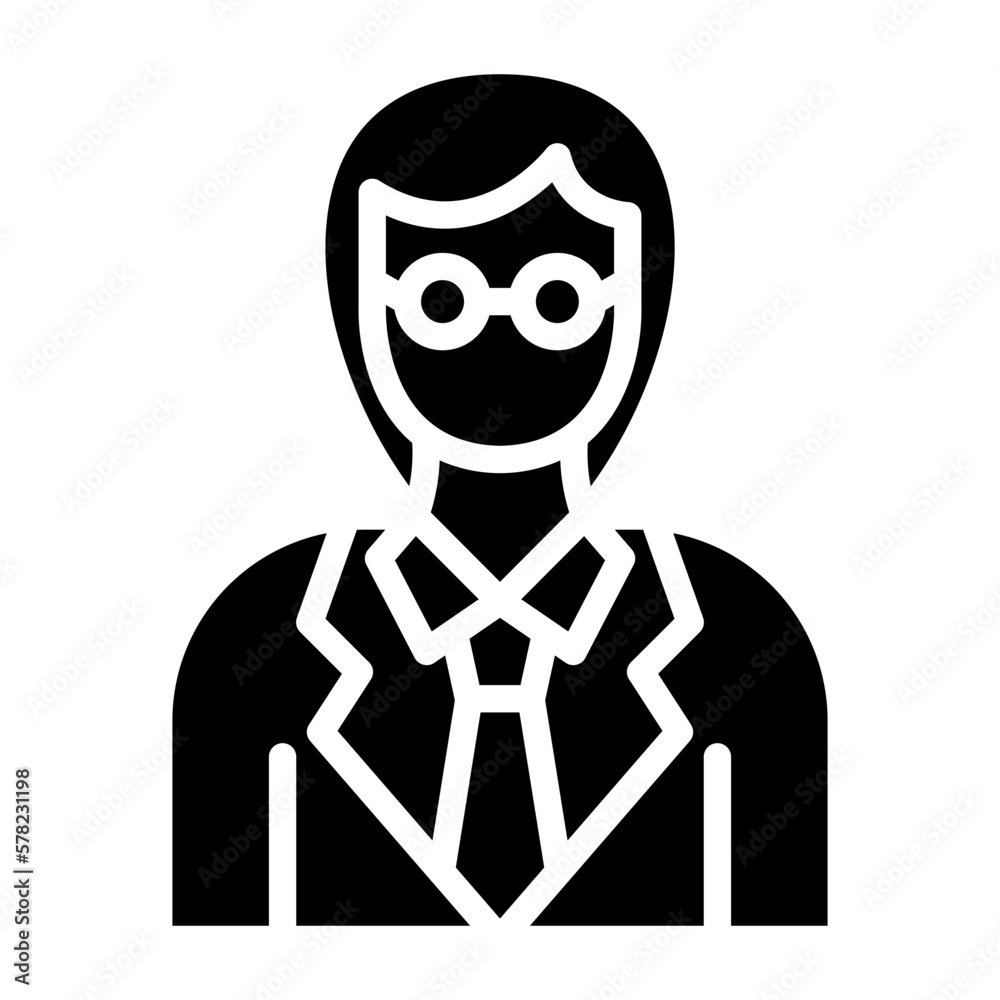 Vector Design Female Professor Icon Style Vector Design Female Professor Icon Style