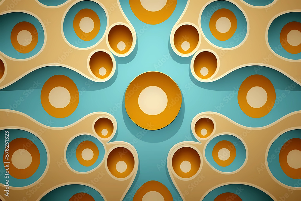 Abstract circles colorful background, AI generated