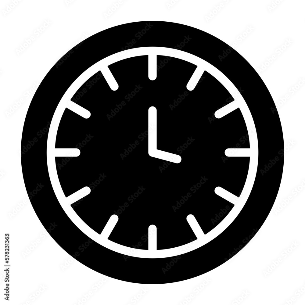Vector Design Wall Clock Icon Style Vector Design Wall Clock Icon Style