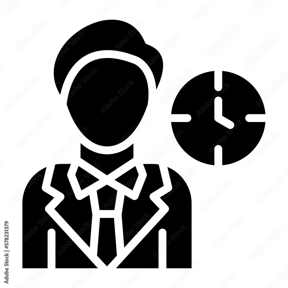 Obraz premium Vector Design Work Time Icon Style
