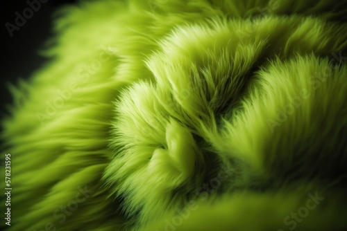 closeup photography, macro photography of light green fake fur
