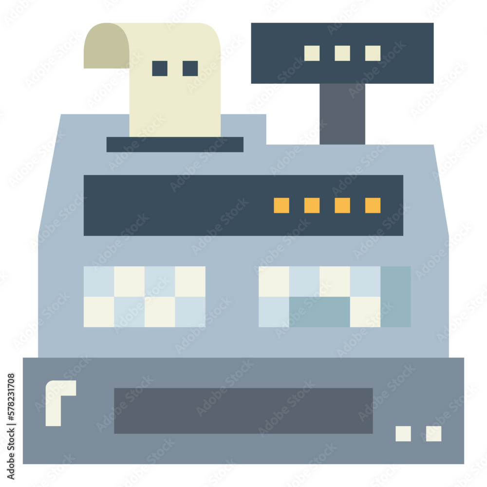 cash register flat icon style cash register flat icon style