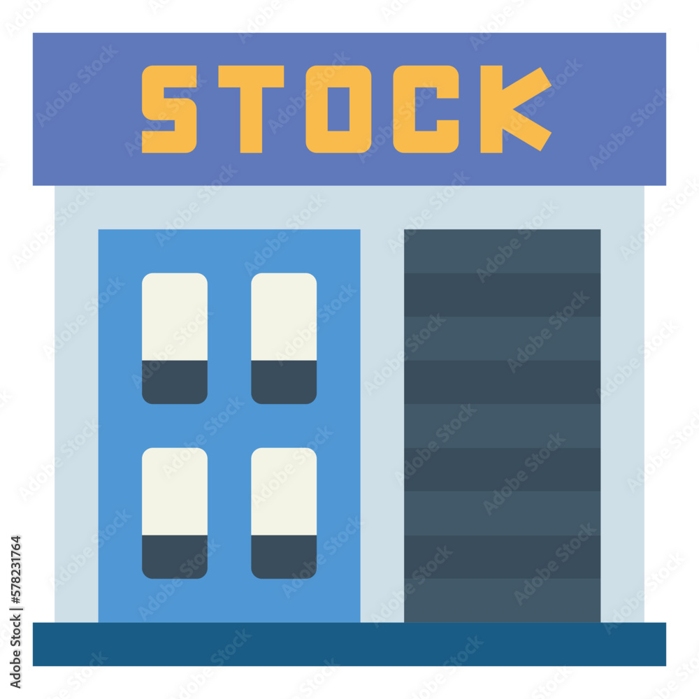 stock flat icon style stock flat icon style
