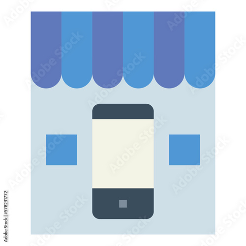 phone shop flat icon style