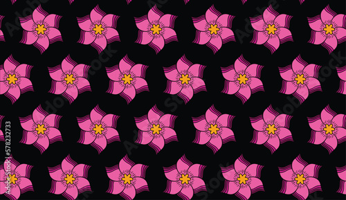 Geometric ethnic pattern seamless flower color oriental.
seamless pattern.Design for fabric,curtain,black background, carpet, shawl,clothing,wrapping, Batik,fabric,handkerchief,Vector illustration.
