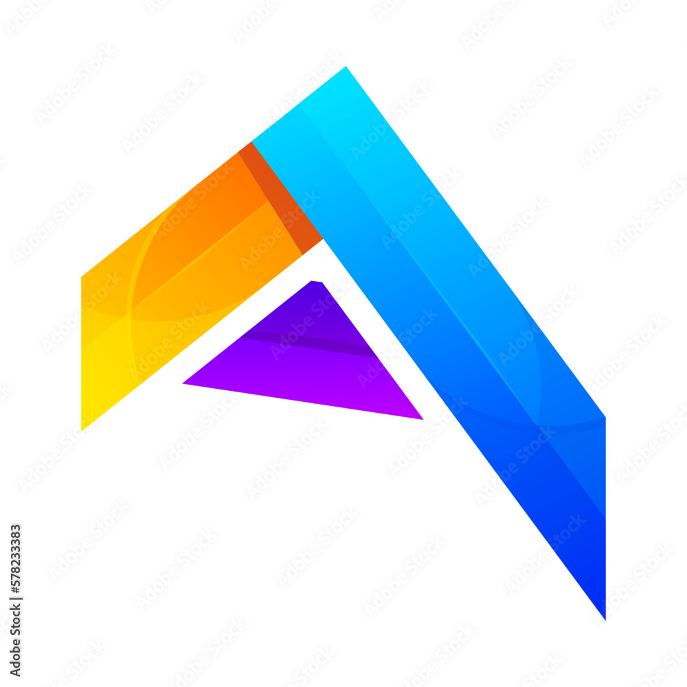 letter a colorful gradient logo design letter a colorful gradient logo design