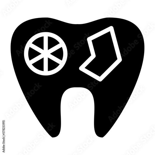 Vector Design Tooth Infection Icon Style