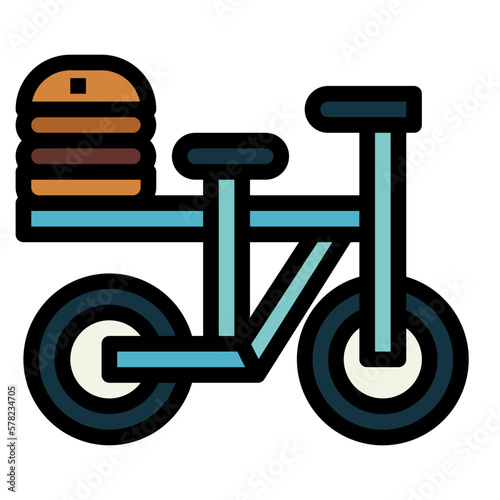 delivery filled outline icon style