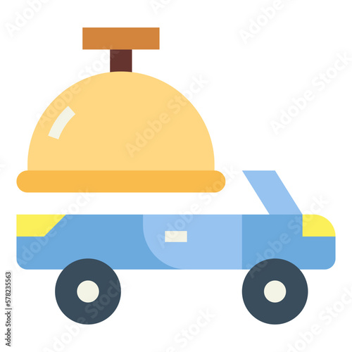 food delivery flat icon style