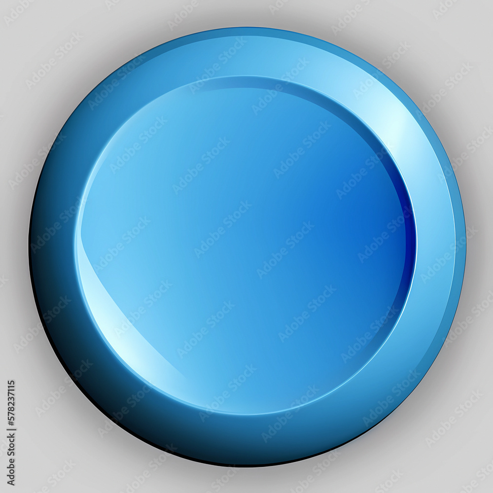 Blue 3d button isolated Blue 3d button isolated