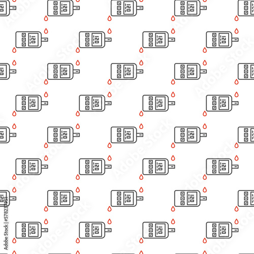 Glucose Meter vector concept thin line seamless pattern