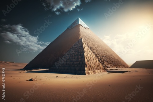 Egyptian mythology - pyramids - Generative AI