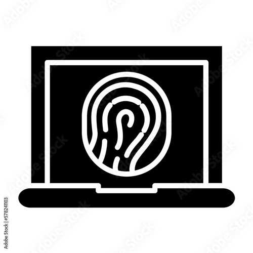 Biometric Laptop Icon Style