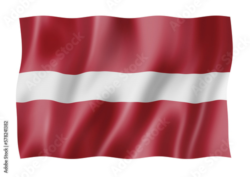 Latvian flag isolated on white