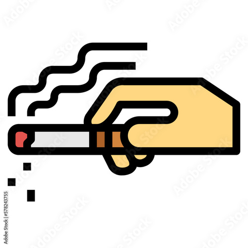 smoking filled outline icon style