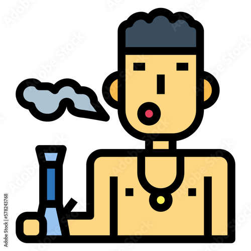 smoking filled outline icon style