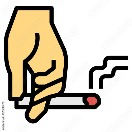 smoking filled outline icon style