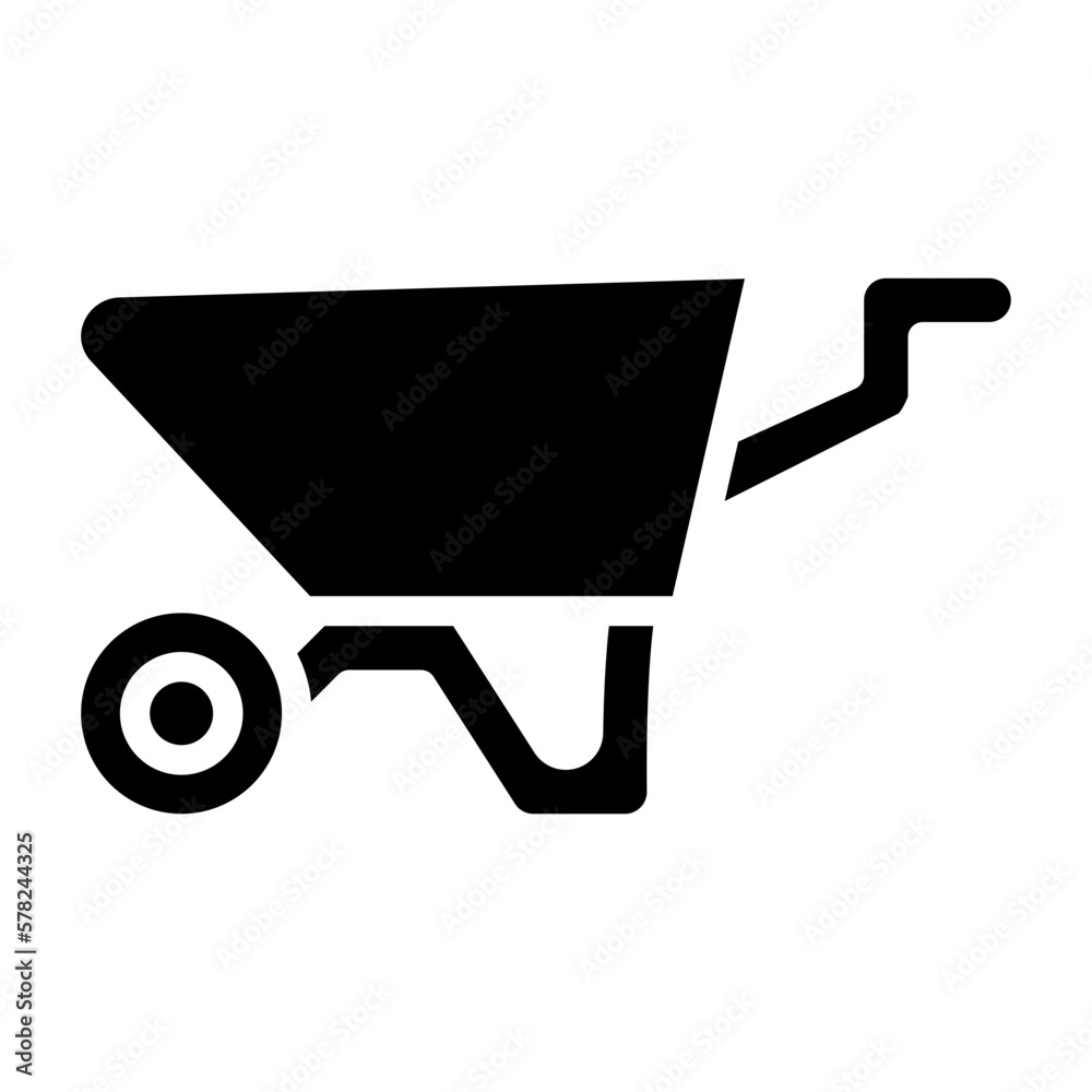 Vector Design Wheelbarrow Icon Style Vector Design Wheelbarrow Icon Style