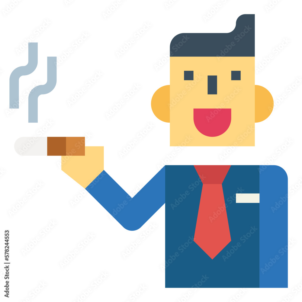 smoking flat icon style smoking flat icon style
