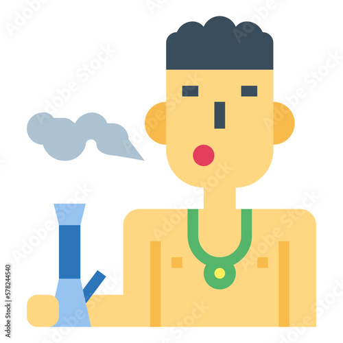 smoking flat icon style